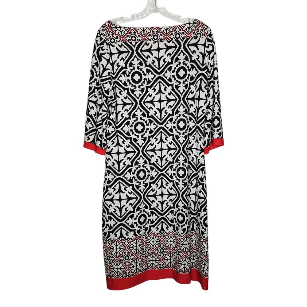 Haani Geometric Print Sheath Dress, Size L - Picture 3 of 9